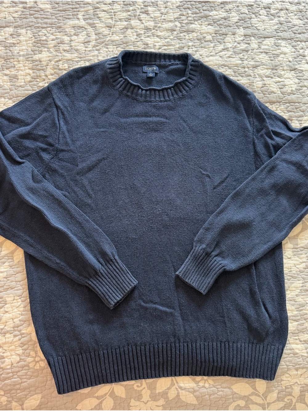 J. Crew Men's Dark Navy Crewneck Sweater